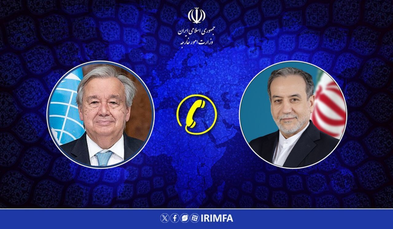عراقچی در گفتوگو با دبیرکل سازمان ملل: اخلال در کشتیرانی در تنگه هرمز ناشی از جنگ تحمیلی آمریکا و رژیم صهیونیستی است عراقچی در گفتوگو با دبیرکل سازمان ملل: اخلال در کشتیرانی در تنگه هرمز ناشی از جنگ تحمیلی آمریکا و رژیم صهیونیستی است
